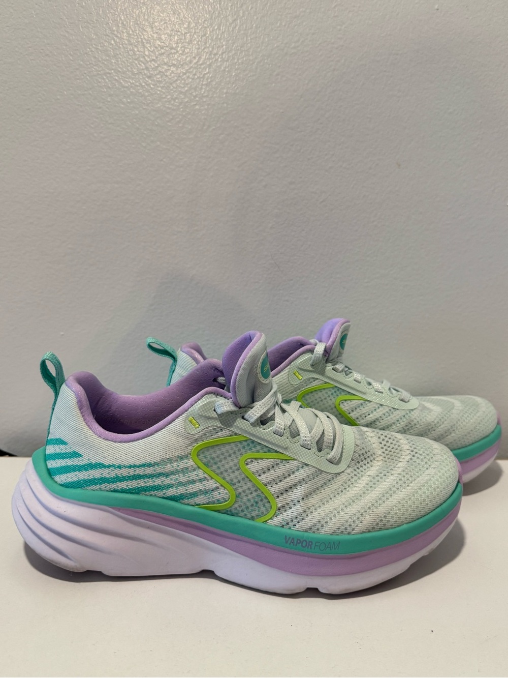 Skechers Women's Mint Green Lavender Athletic Sneakers